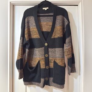 Kye Mi Open Front Button Front Cardigan